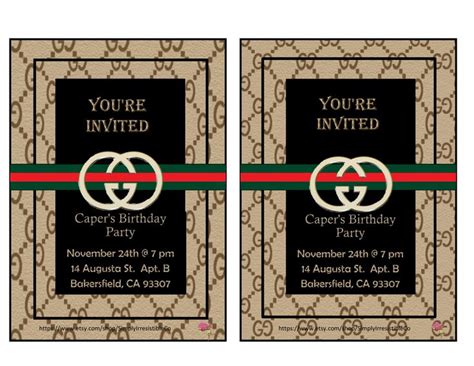 gucci invitations|gucci themed invitations.